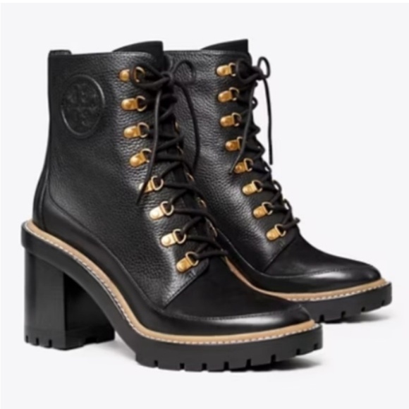 Tory Burch Miller Lug Sole Booties Perfect Black Women